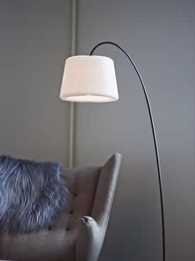 Design Vloerlamp Wit Zwart Led Leeslamp