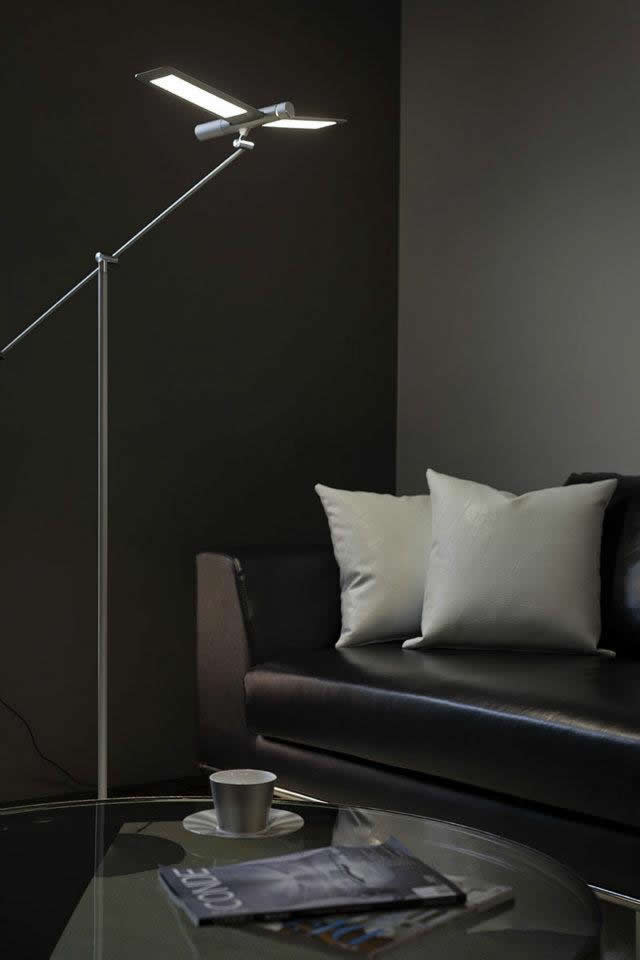 Design leeslicht en dimbare led staande lamp Verlichting woonkamer bank