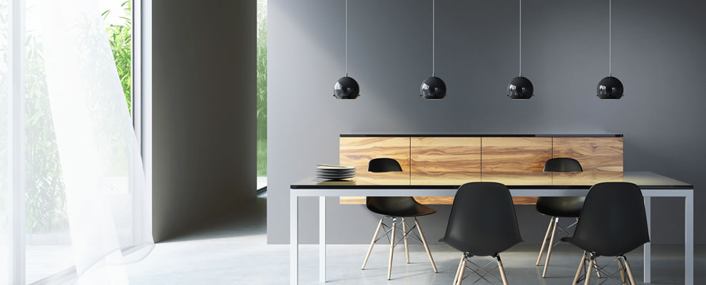 strakke glazen bol hanglamp
