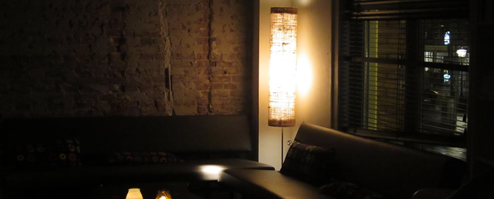 sfeerlamp en staande met koffiezak