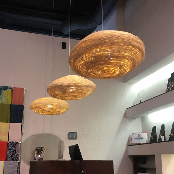 sfeervolle natuurlijke rotan hanglampen