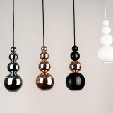 hanglampen spots in koper,zwart en chroom
