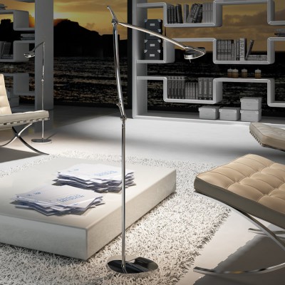 staande lamplamp en LED leeslamp