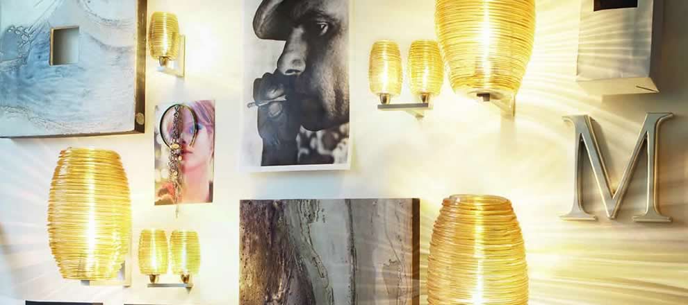 exclusieve glas wandlamp