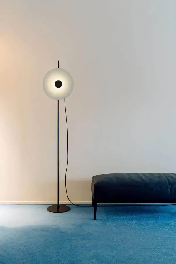 Staande Lamp Glas Modern Bank Woonkamer Leeslamp Zwart