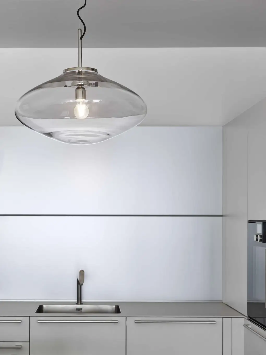 Hanglampen Groot Transparant Keuken Eettafel Glas