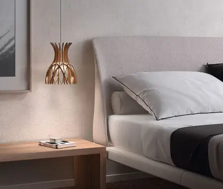 Hanglampen Domita Bed Hout Hal Slaapkamer Led